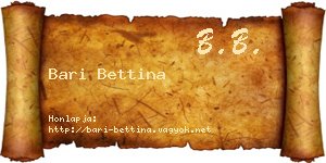 Bari Bettina névjegykártya